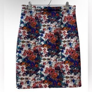 Plenty by Tracy Reese Floral Pencil Skirt with Side Zipper, Size 12